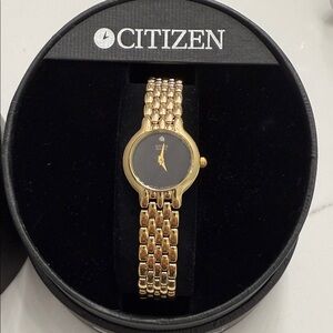 Citizen Gold Women’s Watch with Black Face